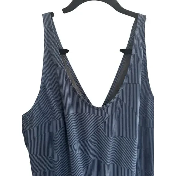 Mountain HardWear Railay Romper Womens Small Blue Striped Shorts Mesh Back - Picture 3 of 16